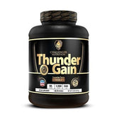 Thunder Gain 5lb weight gainer by Challenger Nutrition in chocolate flavor, designed for athletes and bodybuilders.
